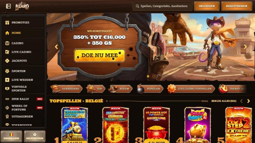 homepage van lizaro bookmaker